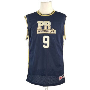 Net Gear Puerto Rico Official basketball jersey men's small blue gold